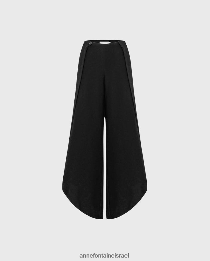 הַלבָּשָׁה Anne Fontaine מכנסיים רחבים של meldrey מכנסיים שָׁחוֹר נשים DL8V8L337