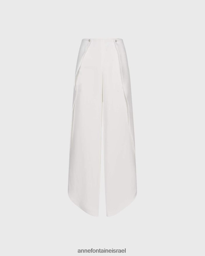 הַלבָּשָׁה Anne Fontaine מכנסי מכנס ירח של meldrey עם רגל טוליפ פתוחה לבן נשים DL8V8L340