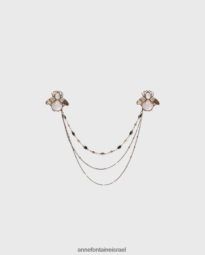 אביזרים Anne Fontaine קליפס צווארון חרקים של צווארון nomade עם אבנים ושלישיית שרשרת מסוגנן נשים DL8V8L596