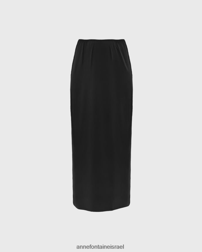 הַלבָּשָׁה Anne Fontaine חצאית novela longline tactel מקסי שָׁחוֹר נשים DL8V8L345