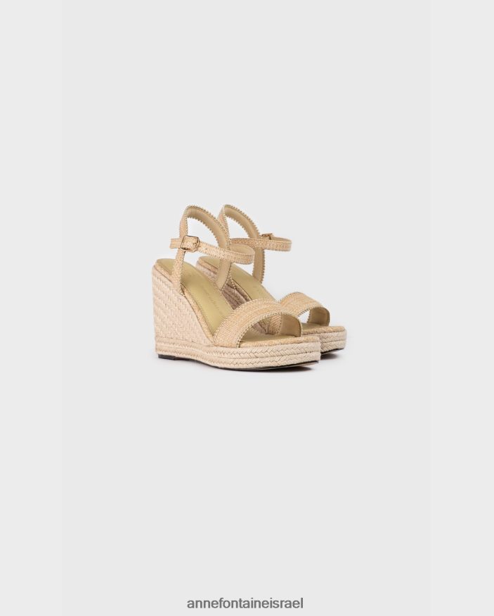 נעליים Anne Fontaine סנדלי טריז של oneca wedge טבעי יוטה אספדריל זהב נשים DL8V8L25