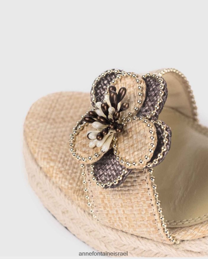 נעליים Anne Fontaine סנדלי טריז של oneca wedge טבעי יוטה אספדריל זהב נשים DL8V8L25