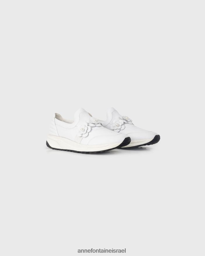 נעליים Anne Fontaine נעלי התעמלות של owell עם פרטי פרחים לבן נשים DL8V8L2