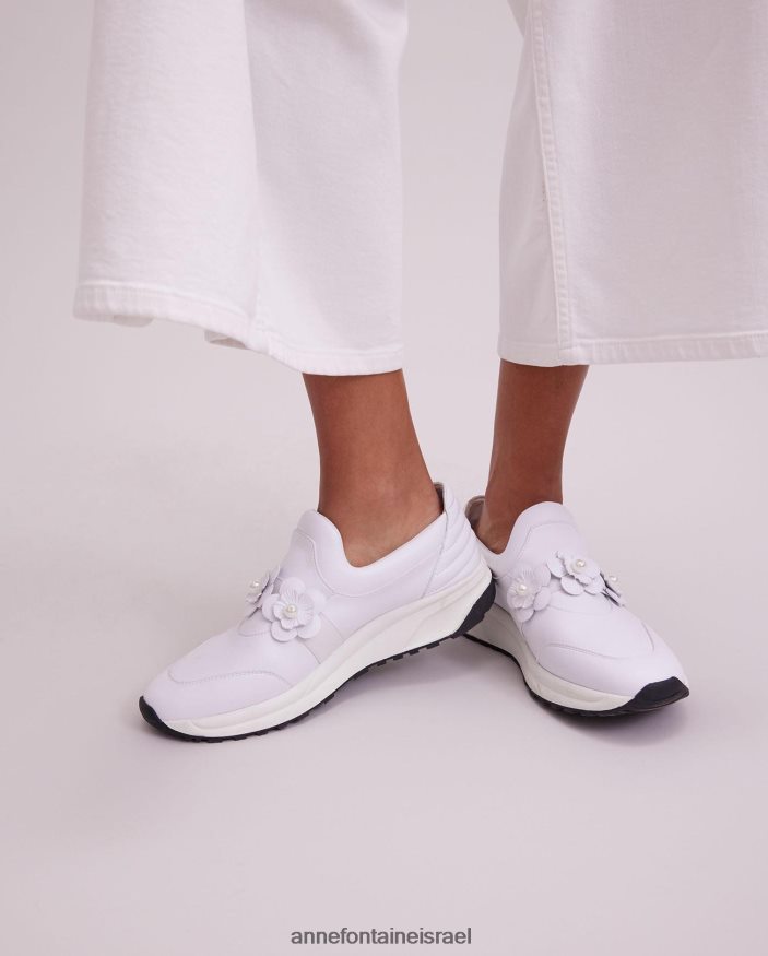 נעליים Anne Fontaine נעלי התעמלות של owell עם פרטי פרחים לבן נשים DL8V8L2