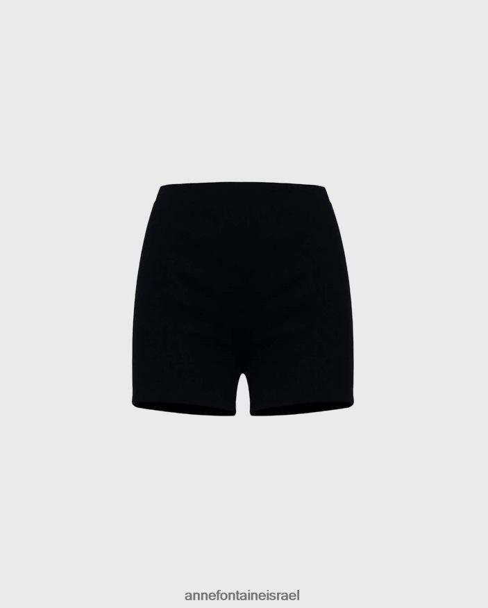 הַלבָּשָׁה Anne Fontaine מכנסי אופנוענים קצרים עם ג'רזי מתיחה של sana שָׁחוֹר נשים DL8V8L339