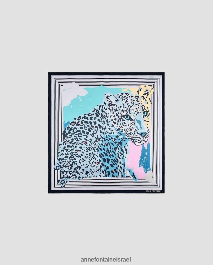 אביזרים Anne Fontaine terrell צעיף נמר צעיף משי בגווני פסטל מסוגנן נשים DL8V8L638