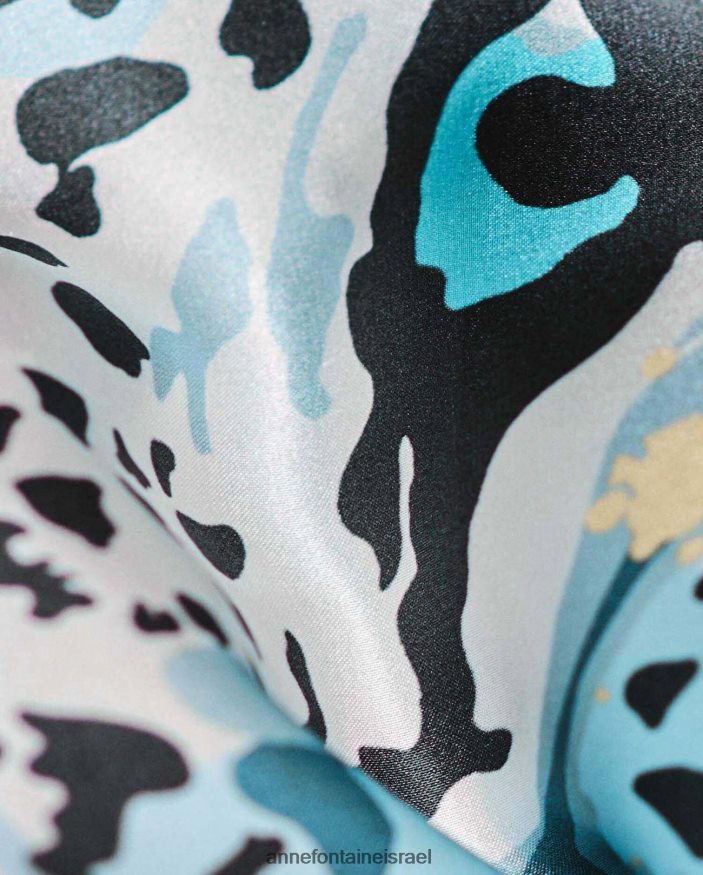 אביזרים Anne Fontaine terrell צעיף נמר צעיף משי בגווני פסטל מסוגנן נשים DL8V8L638