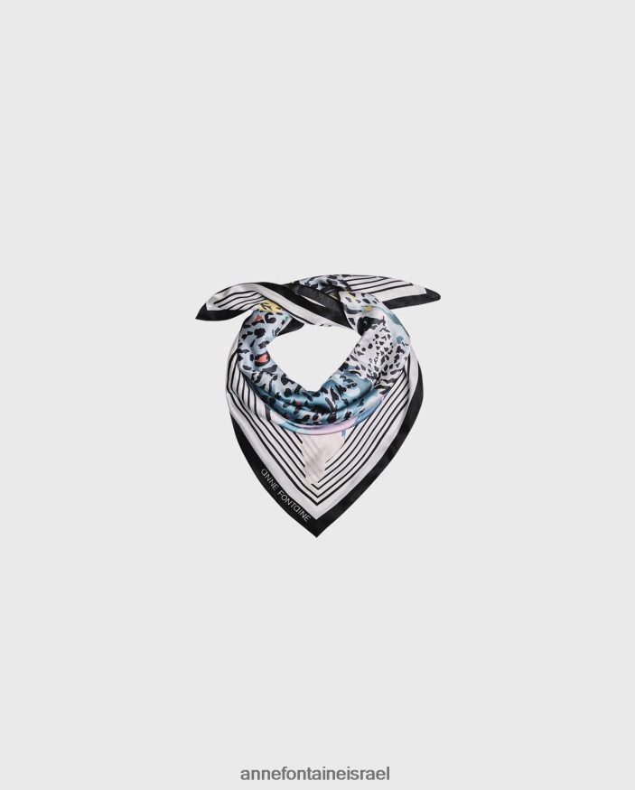 אביזרים Anne Fontaine terrell צעיף נמר צעיף משי בגווני פסטל מסוגנן נשים DL8V8L638