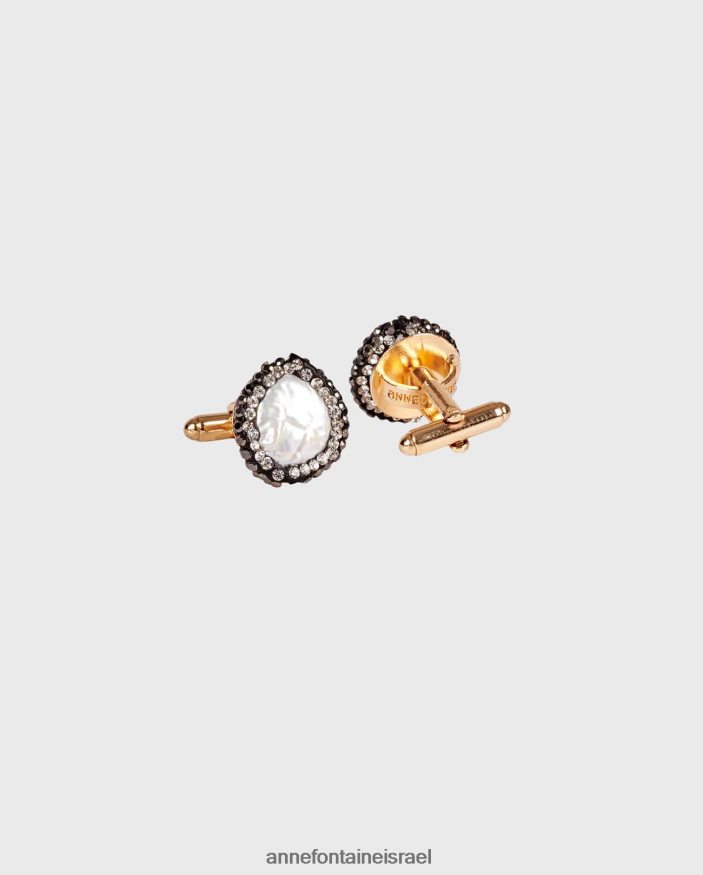 אביזרים Anne Fontaine חפתים tivon חפתים פנינה עם קריסטלים אפור נשים DL8V8L556