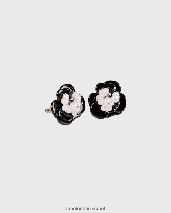 אביזרים Anne Fontaine חפתים tlya חפתים מבריקים עם מרכז פנינה פִּרחִי נשים DL8V8L554