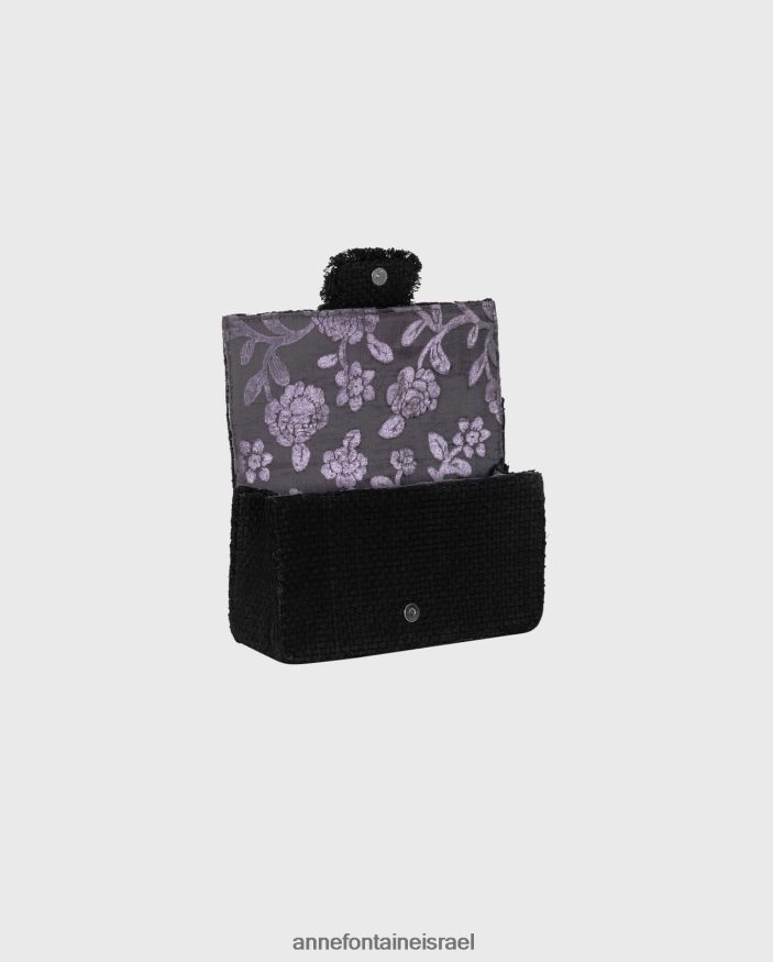 תיקים Anne Fontaine תיק ארוג בעבודת יד של trudy עם רצועת שרשרת מתכת אקדח נשים DL8V8L705