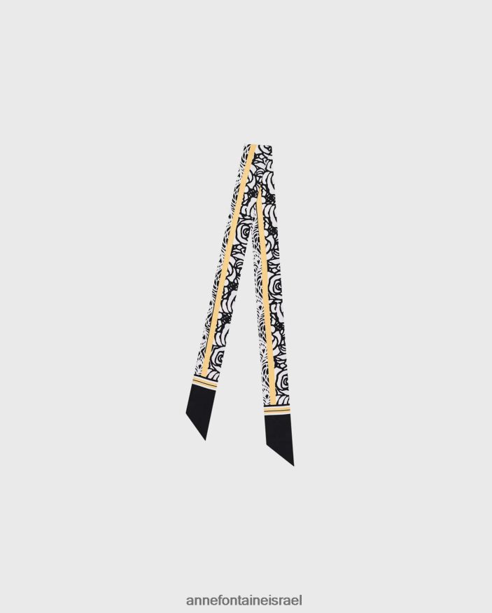 אביזרים Anne Fontaine צעיף עניבה tyffanya צעיף משי אריג עם ורדים מסוגנן נשים DL8V8L628