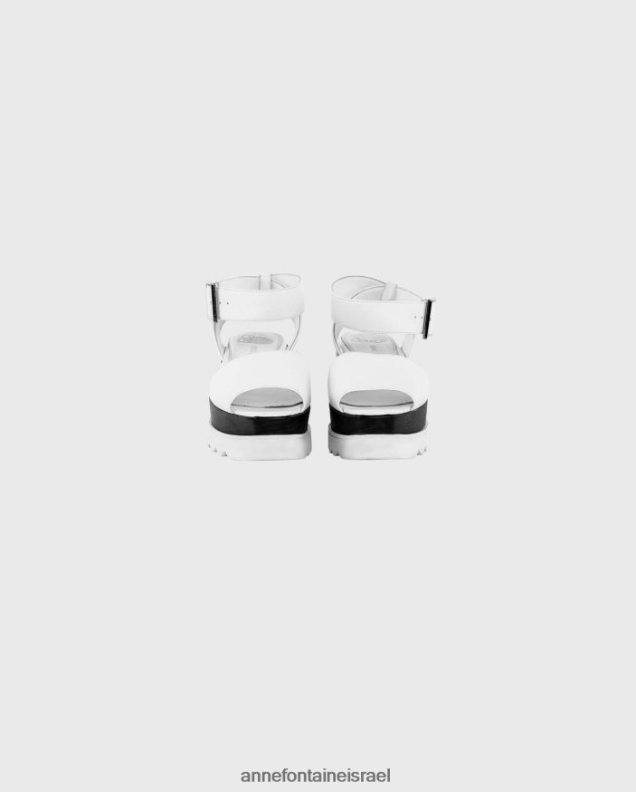 נעליים Anne Fontaine סנדלי פלטפורמה של una סנדל עם רצועות קרסול לבן נשים DL8V8L22