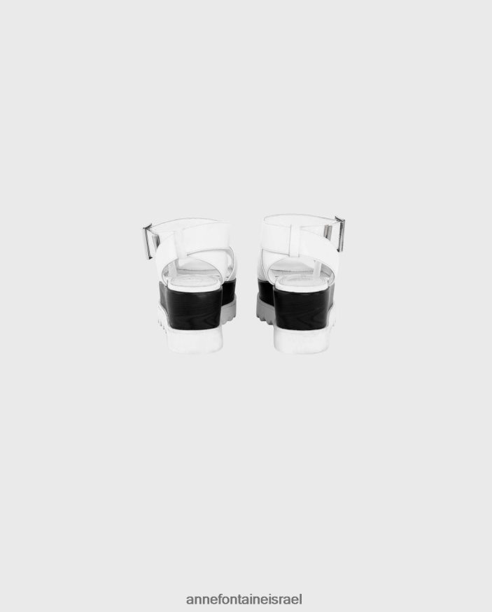 נעליים Anne Fontaine סנדלי פלטפורמה של una סנדל עם רצועות קרסול לבן נשים DL8V8L22