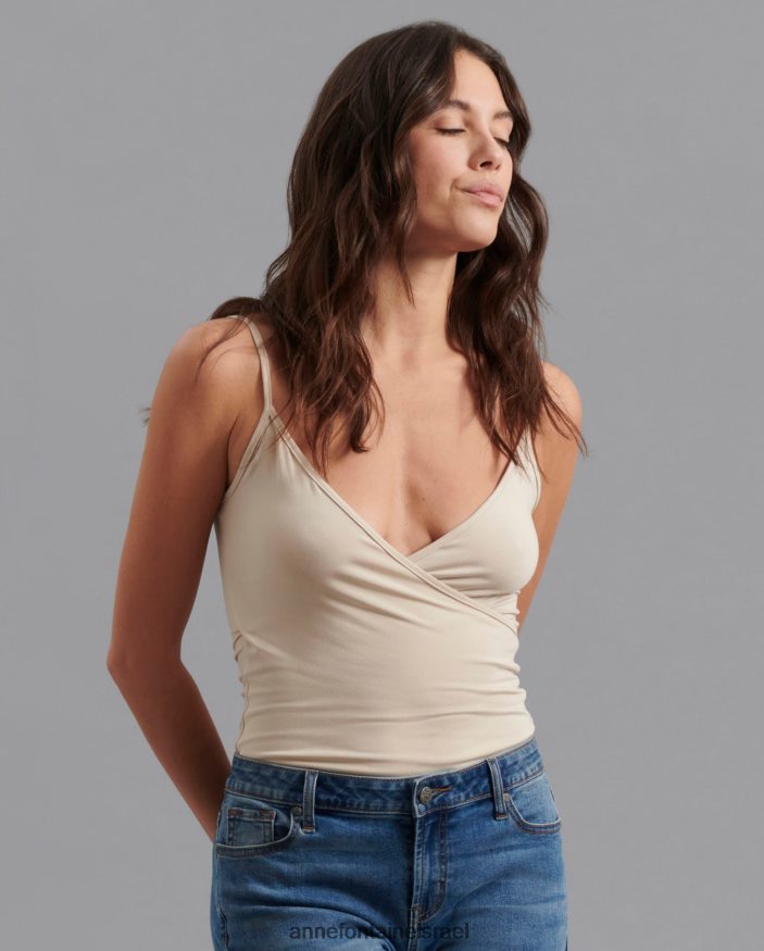 הַלבָּשָׁה Anne Fontaine קמוזיל סטרץ' של usoa עם רצועות דקות בז' נשים DL8V8L309