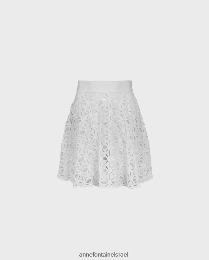 הַלבָּשָׁה Anne Fontaine חצאית var חצאית עיגול חצאית עיגול לבן נשים DL8V8L317