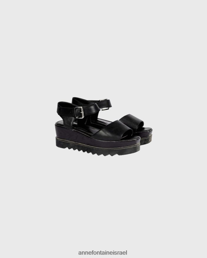 נעליים Anne Fontaine סנדלי עור סנדל של vitto שָׁחוֹר נשים DL8V8L21